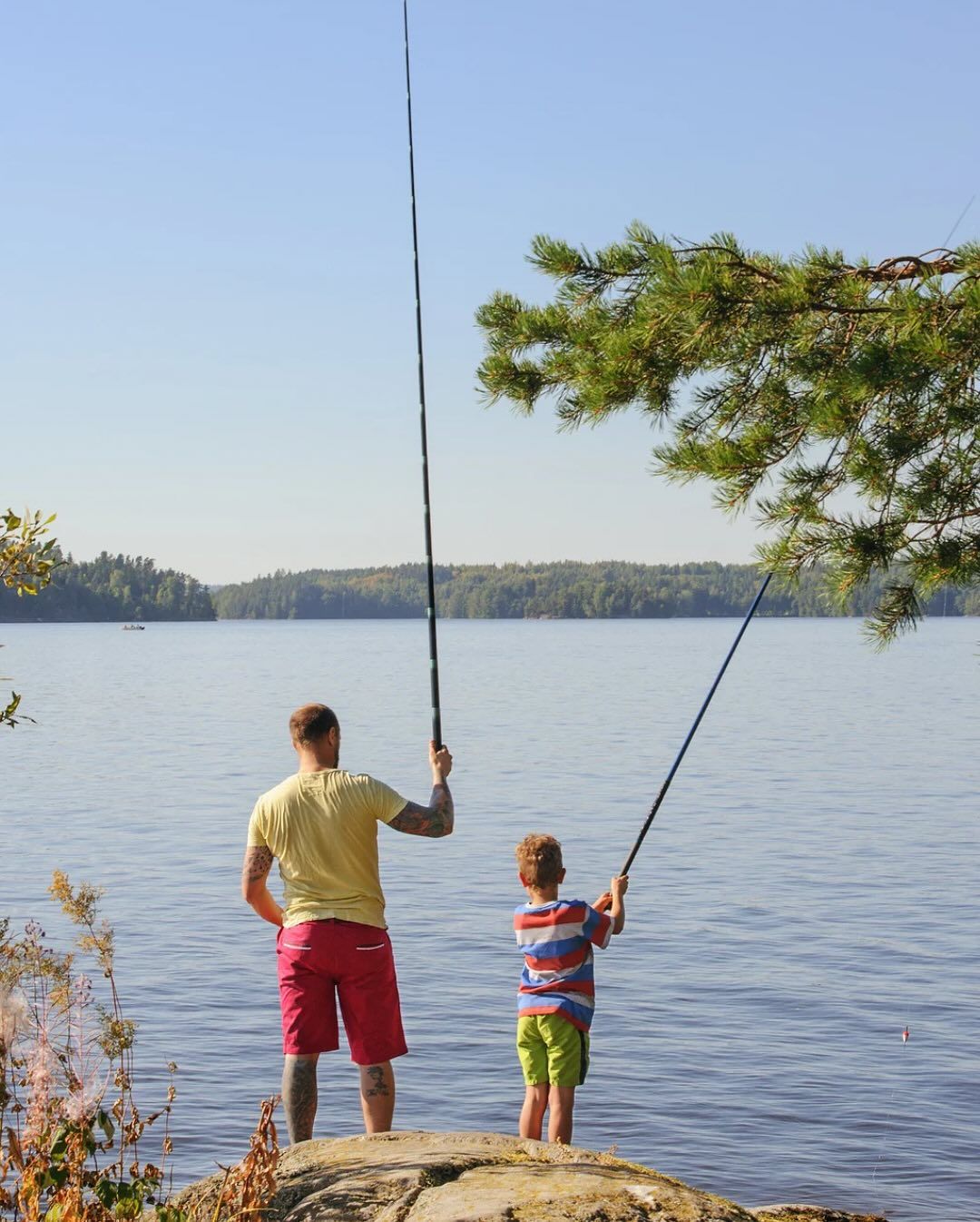 fishing with kids on pontoon boat